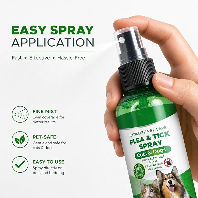 Flea and Tick Spray for Dogs, Flea and Tick Prevention (Buy 1 Get 1 Free)