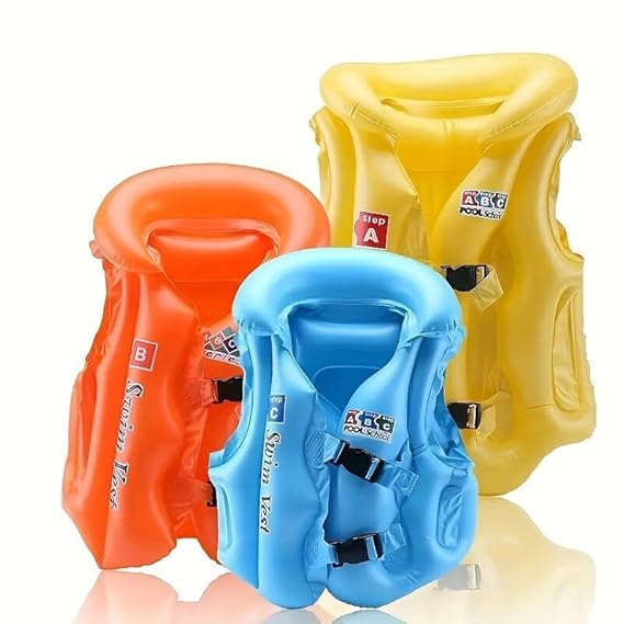 Kids Inflatable Swimming Vest (3-6 Years) – Triple Air Safety, Comfy Fit & Secure Buckles