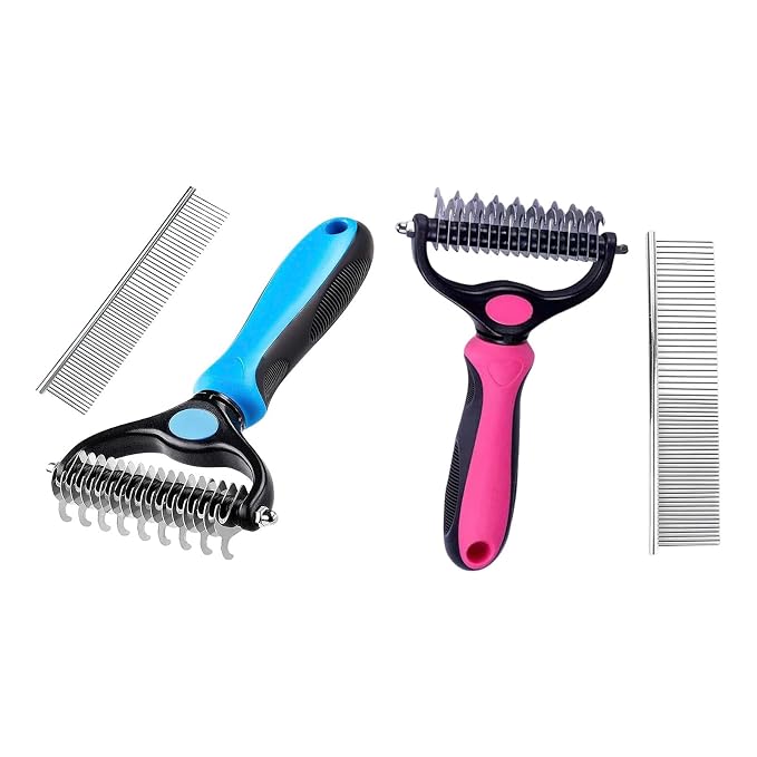 Pet Cleaning Slicker Brush Cat Dematting Comb Dog Grooming Rake Hair Removal (pack of 1) - CL-NE-9551