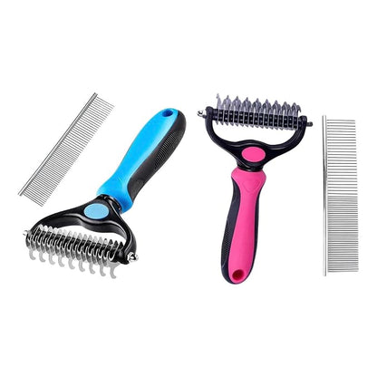 Pet Cleaning Slicker Brush Cat Dematting Comb Dog Grooming Rake Hair Removal (pack of 1) - CL-NE-9551