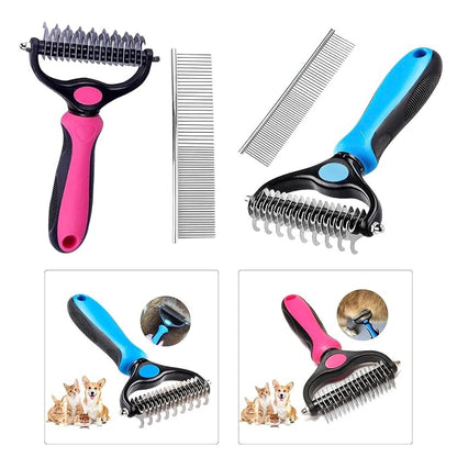 Pet Cleaning Slicker Brush Cat Dematting Comb Dog Grooming Rake Hair Removal (pack of 1) - CL-NE-9551