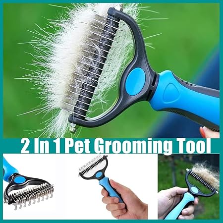 Pet Cleaning Slicker Brush Cat Dematting Comb Dog Grooming Rake Hair Removal