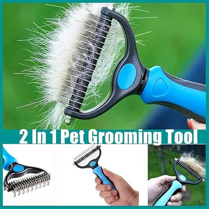 Pet Cleaning Slicker Brush Cat Dematting Comb Dog Grooming Rake Hair Removal (pack of 1) - CL-NE-9551