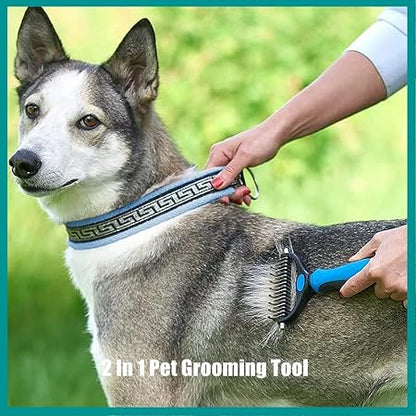 Pet Cleaning Slicker Brush Cat Dematting Comb Dog Grooming Rake Hair Removal (pack of 1) - CL-NE-9551