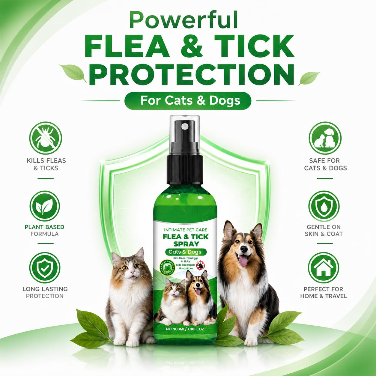 Flea and Tick Spray for Dogs, Flea and Tick Prevention (Buy 1 Get 1 Free)