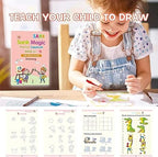 NEW Magic Copybook Set Writing Tool for Kids (4 BOOKS,1 PEN, 1 GRIP, 10 REFILL)