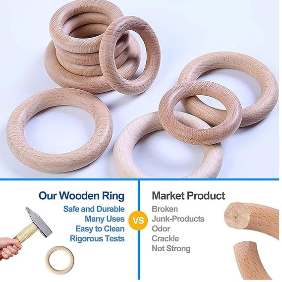 Wooden Silicone Teether